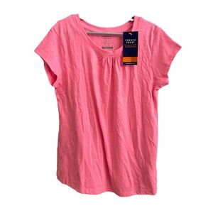 FRENCH TOAST NWT Girls Size Large (10/12) Bright Pink shirt crew neck top cotton